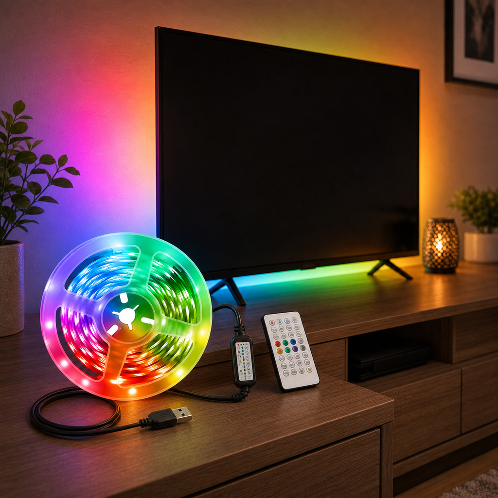 Cozy Haven RGB LED Strip Lights lifestyle image 9 for App / 44-Key Remote / 5 m