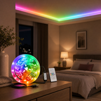Cozy Haven RGB LED Strip Lights styled lighting view 10 for App / 44-Key Remote / 10 m