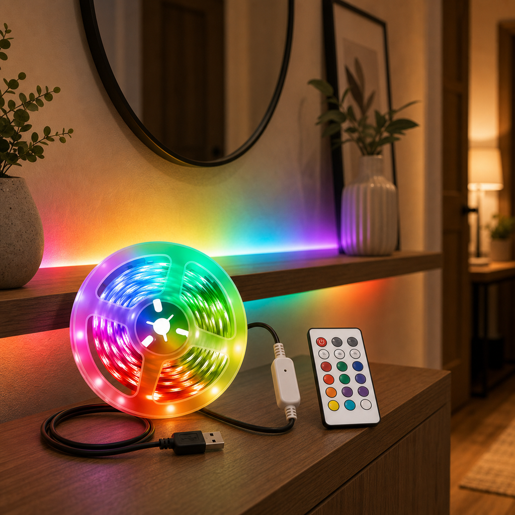 Cozy Haven RGB LED Strip Lights lifestyle image 12 for IR / 24-Key Remote / 5 m