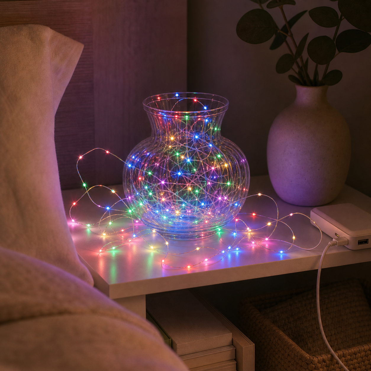Cozy Haven USB Copper Wire Fairy Lights lifestyle image 7 for RGB - 1 m USB; RGB - 2 m USB; RGB - 3 m USB