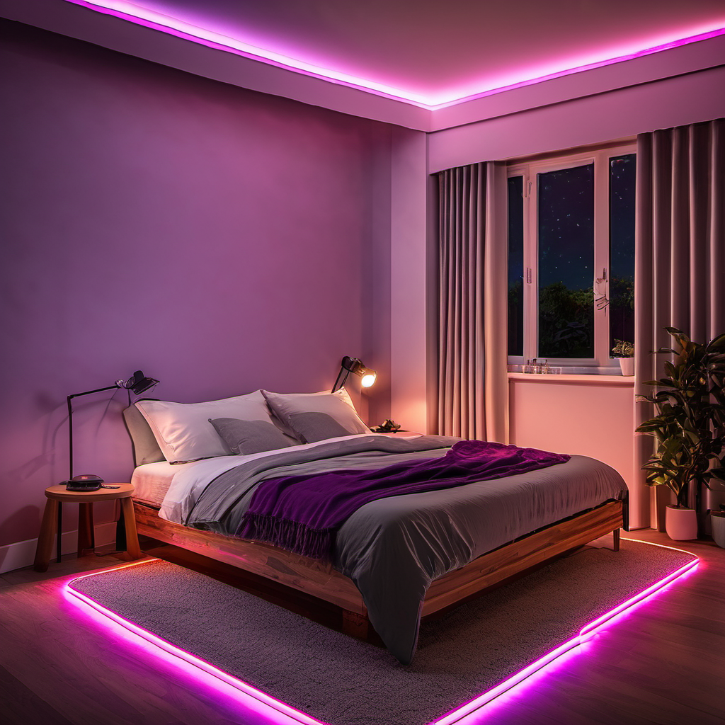 RGB LED Strip Lights 5M - Bluetooth App Control | Gaming Room & Bedroom Ambiance Lighting