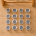 Cozy Haven Transparent Round Chair Leg Protectors - 16 piece set lifestyle