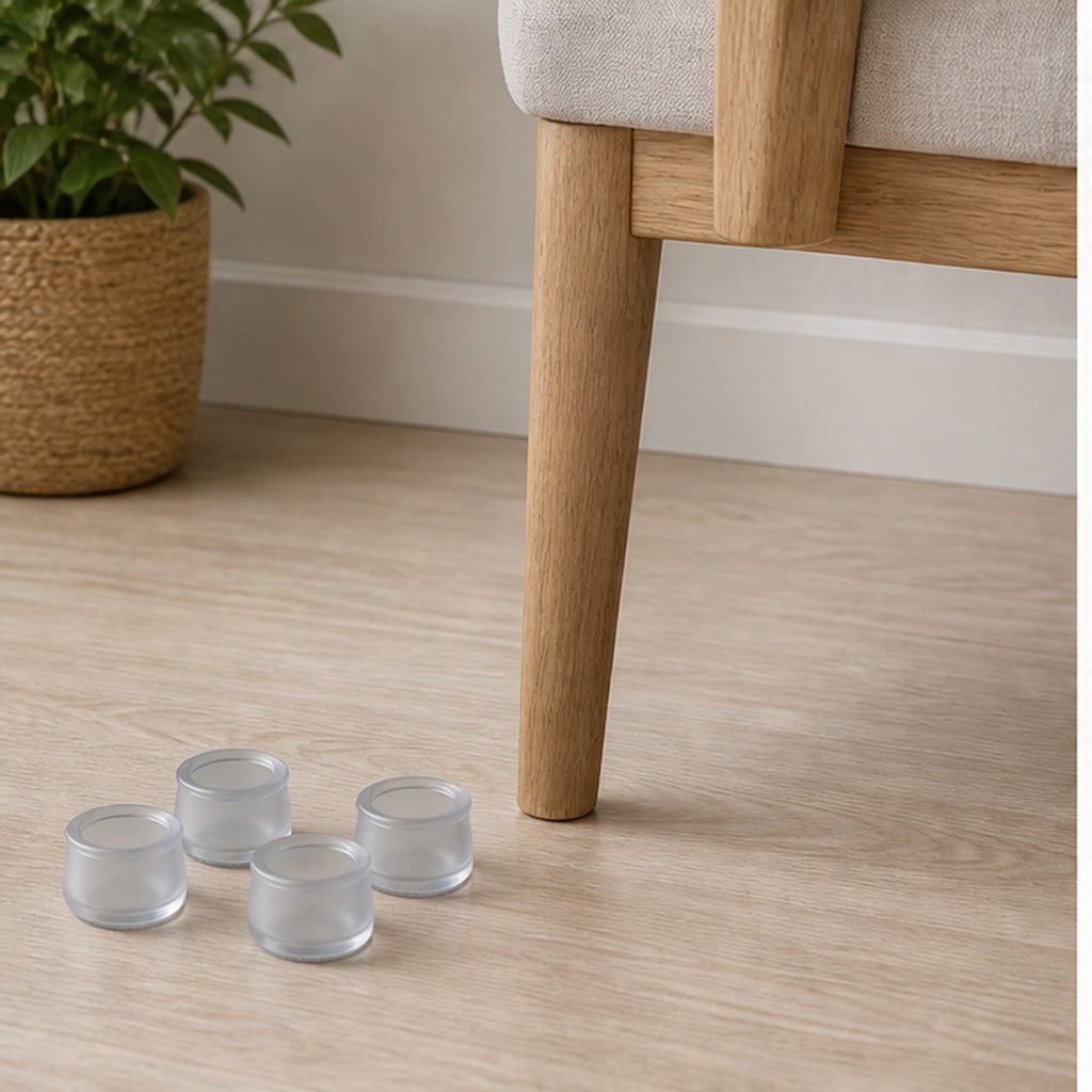 Cozy Haven Round Silicone Chair Leg Floor Protectors - 4 Piece Set lifestyle image 1