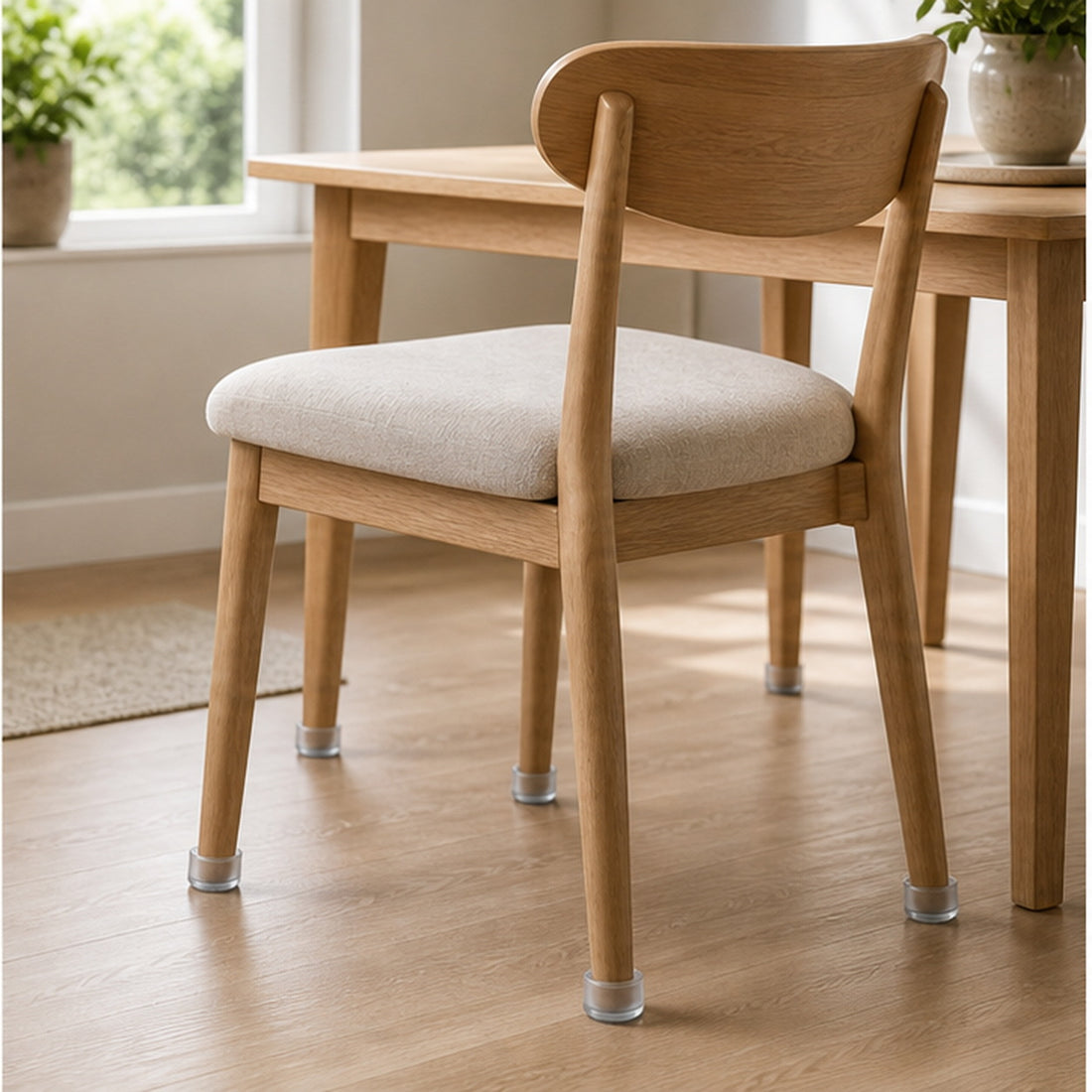 Round Silicone Chair Leg Floor Protectors - 4 Piece Set