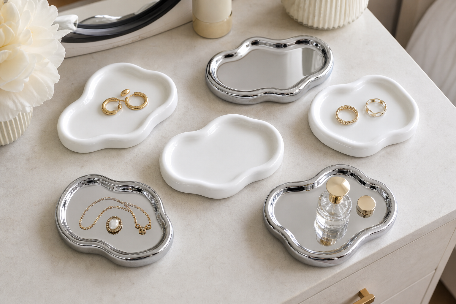 Cozy Haven Cloud Decorative Tray Set lifestyle image 14