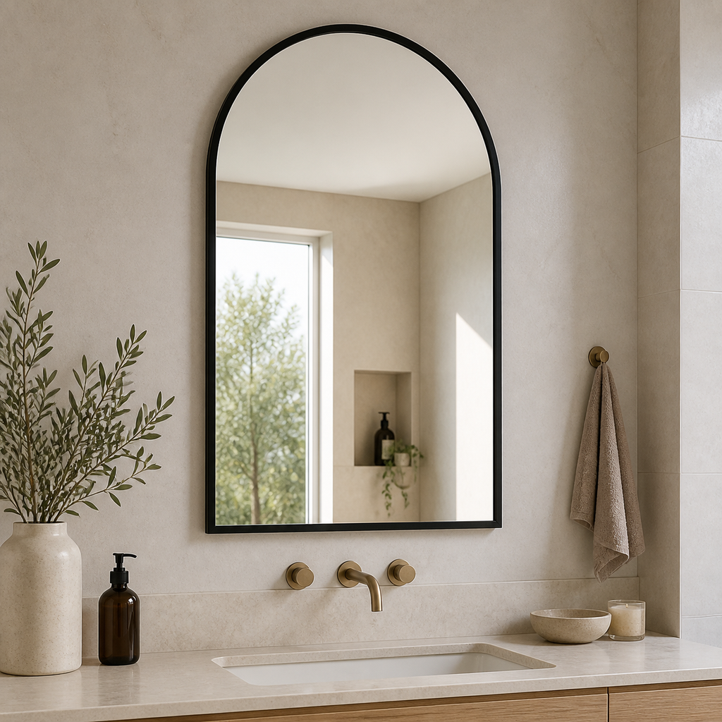 Cozy Haven Scalloped Arched Wall Mirror styled wall decor view 4 for 50 x 70 cm