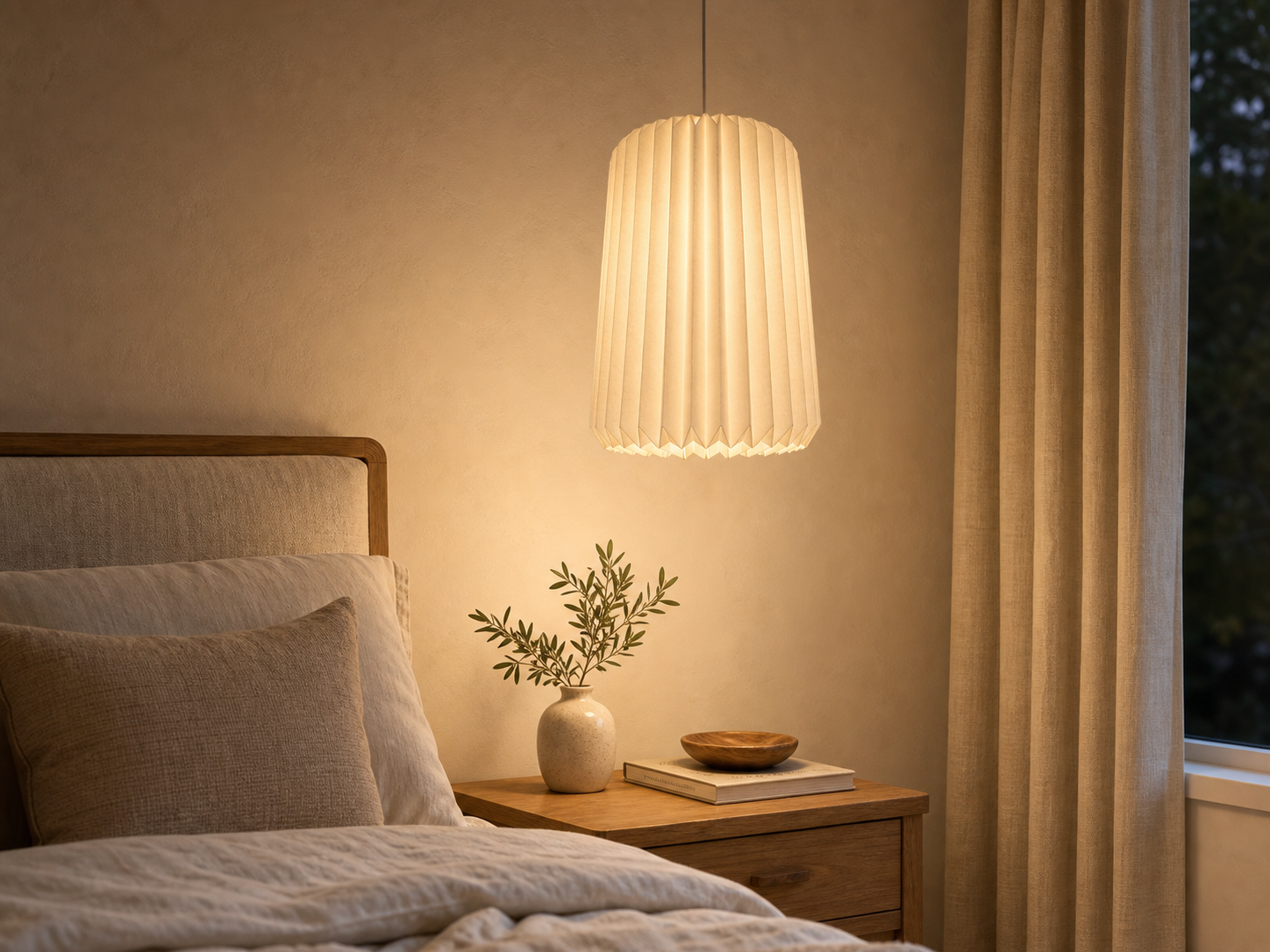 Cozy Haven Wavy Paper Lantern Shade Collection lifestyle image 8