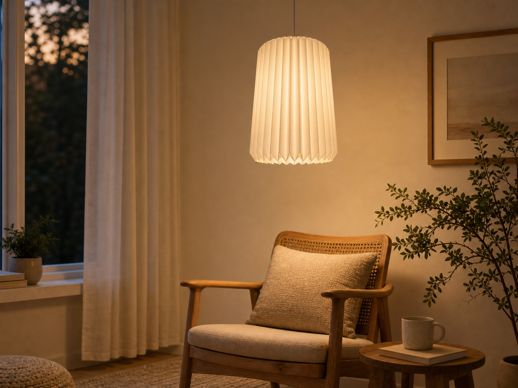 Cozy Haven Wavy Paper Lantern Shade Collection lifestyle image 9