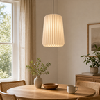 Cozy Haven Wavy Paper Lantern Shade Collection styled lighting view 9