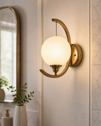 Cozy Haven Glass Globe Plug In Wall Sconce lifestyle image 8