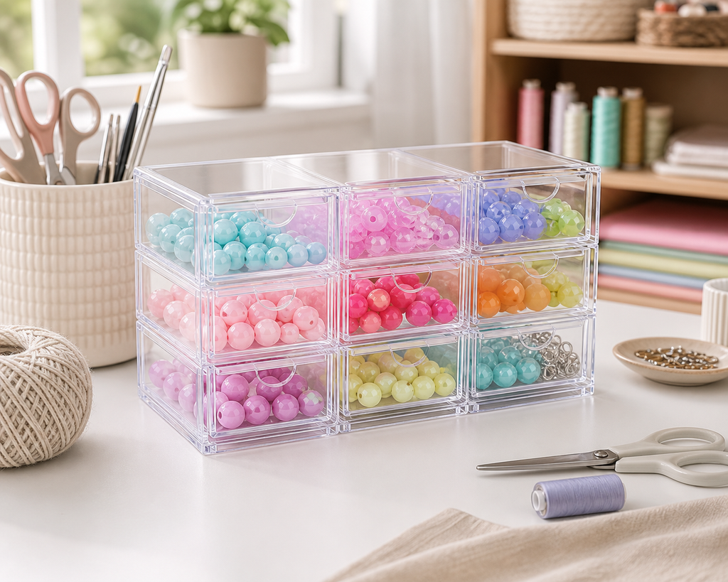 Cozy Haven Clear Acrylic Stackable Drawer Organizer Set - product view 4