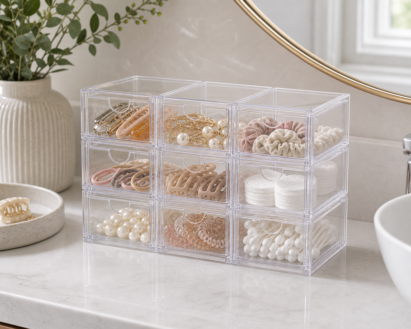 Cozy Haven Clear Acrylic Stackable Drawer Organizer Set - product view 5