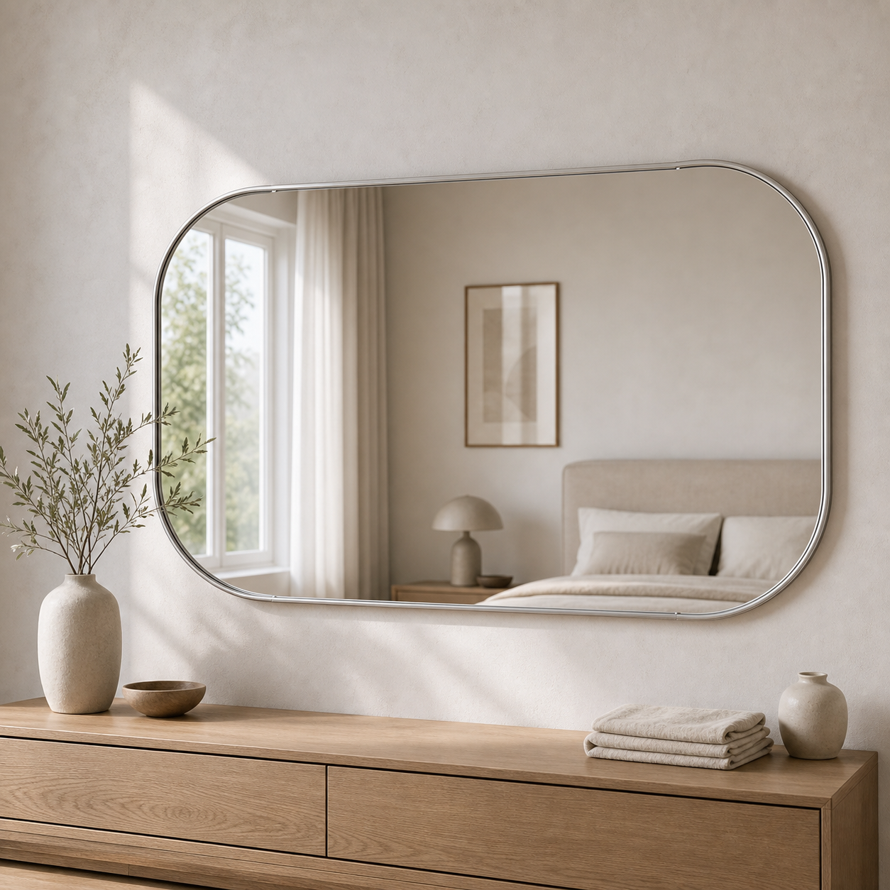 Cozy Haven Silver Wall Mirror Collection lifestyle image 3