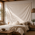 Cozy Haven Boho Mandala Tapestry Wall Hanging - Multi-Size - Buff / 280x180cm
