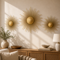 Cozy Haven Gold Sunburst Wall Art Set - Default Title - Cozy Haven product photo