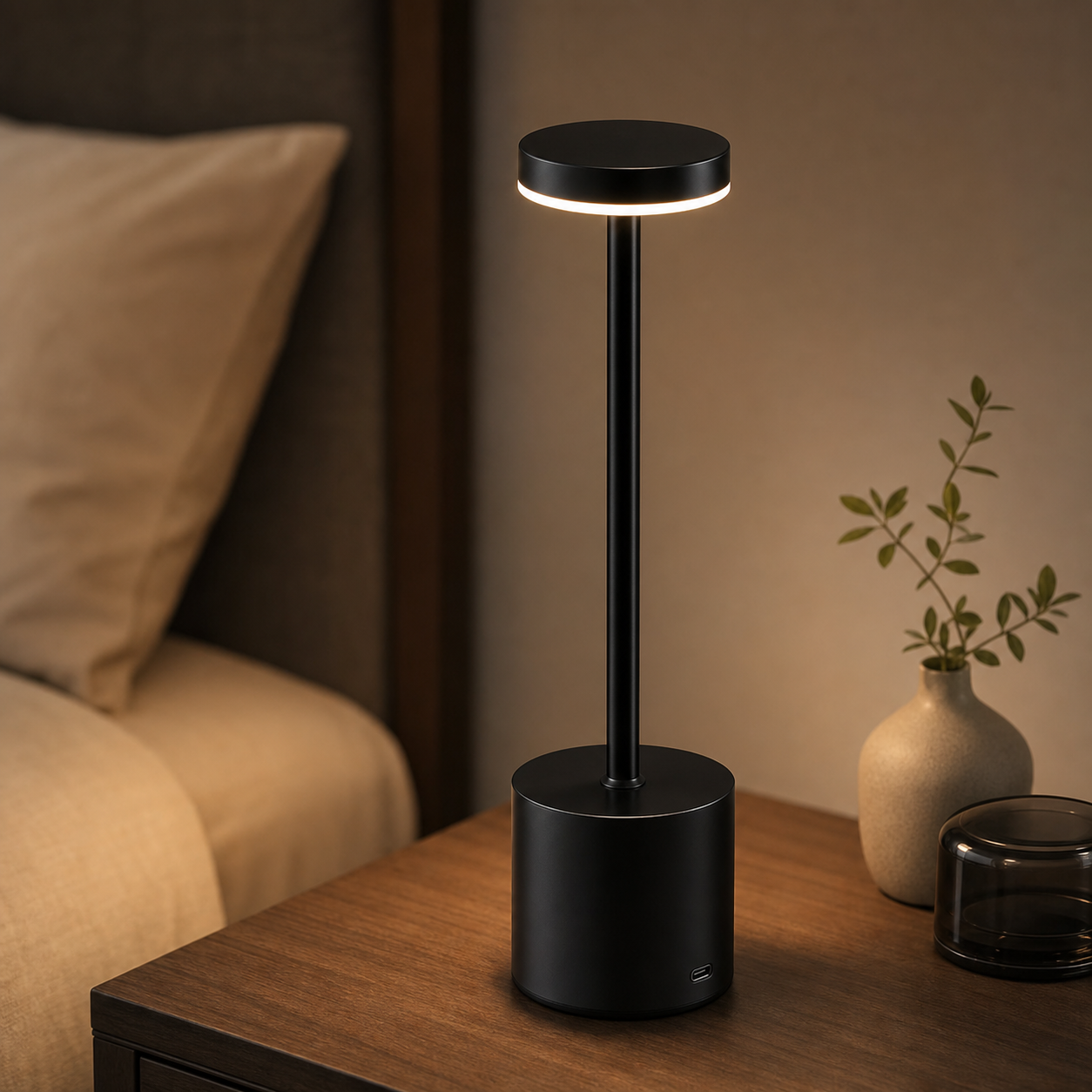 Cozy Haven Smart Touch LED Bedside Lamp - Black finish - from supplier reference