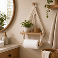 Cozy Haven Macrame Toilet Paper Holder Shelf - wall-hanging product view 1