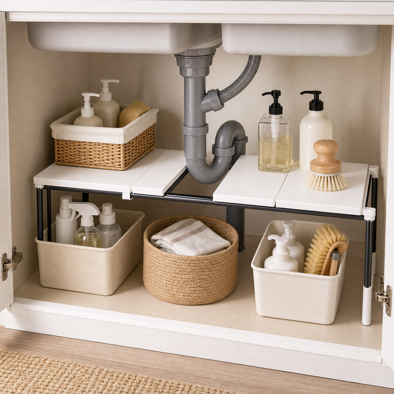 Cozy Haven Expandable Under Sink Organizer lifestyle image 4