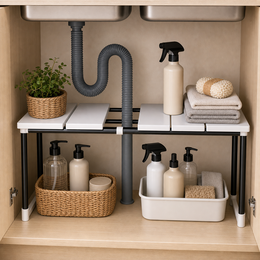 Cozy Haven Expandable Under Sink Organizer lifestyle image 5