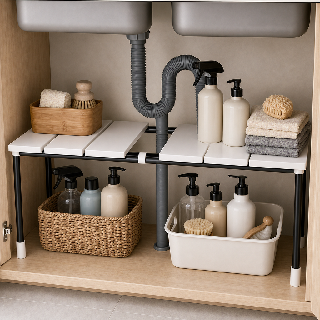 Cozy Haven Expandable Under Sink Organizer lifestyle image 6