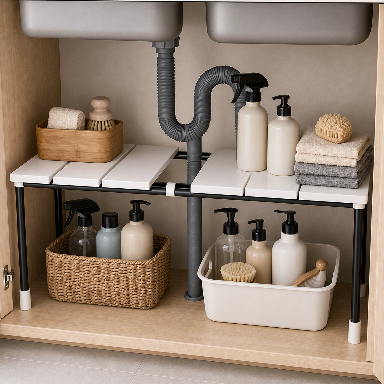 Cozy Haven Expandable Under Sink Organizer lifestyle image 6