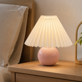 Cozy Haven Pleated Bedside Table Lamp - product view 1