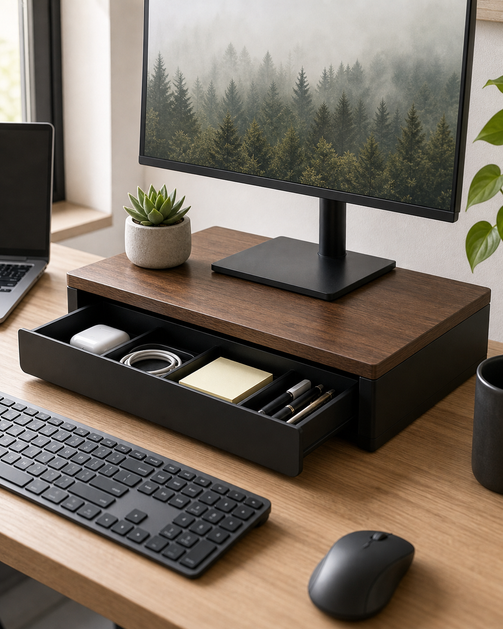 Cozy Haven Adjustable Drawer Monitor Riser Shelf