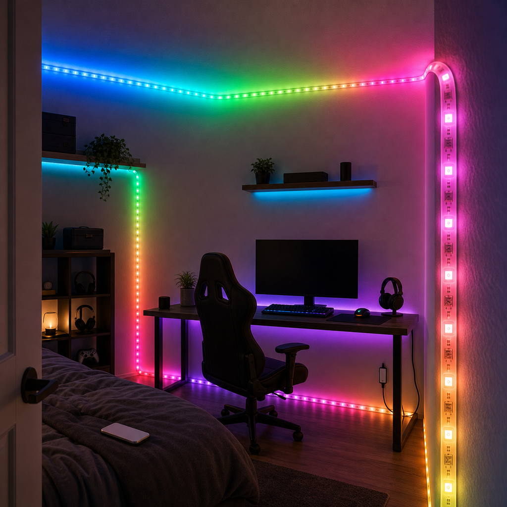 Cozy Haven RGB LED Strip Lights lifestyle image 21 for IR / 44-Key Remote / 10 m