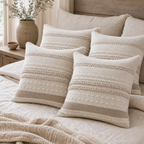 Cozy Haven Vintage Moroccan Velvet Throw Pillow Cover - 18x18 Inch Embroidered Boho Cushion Case