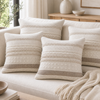 Cozy Haven Vintage Moroccan Velvet Throw Pillow Cover - 18x18 Inch Embroidered Boho Cushion Case