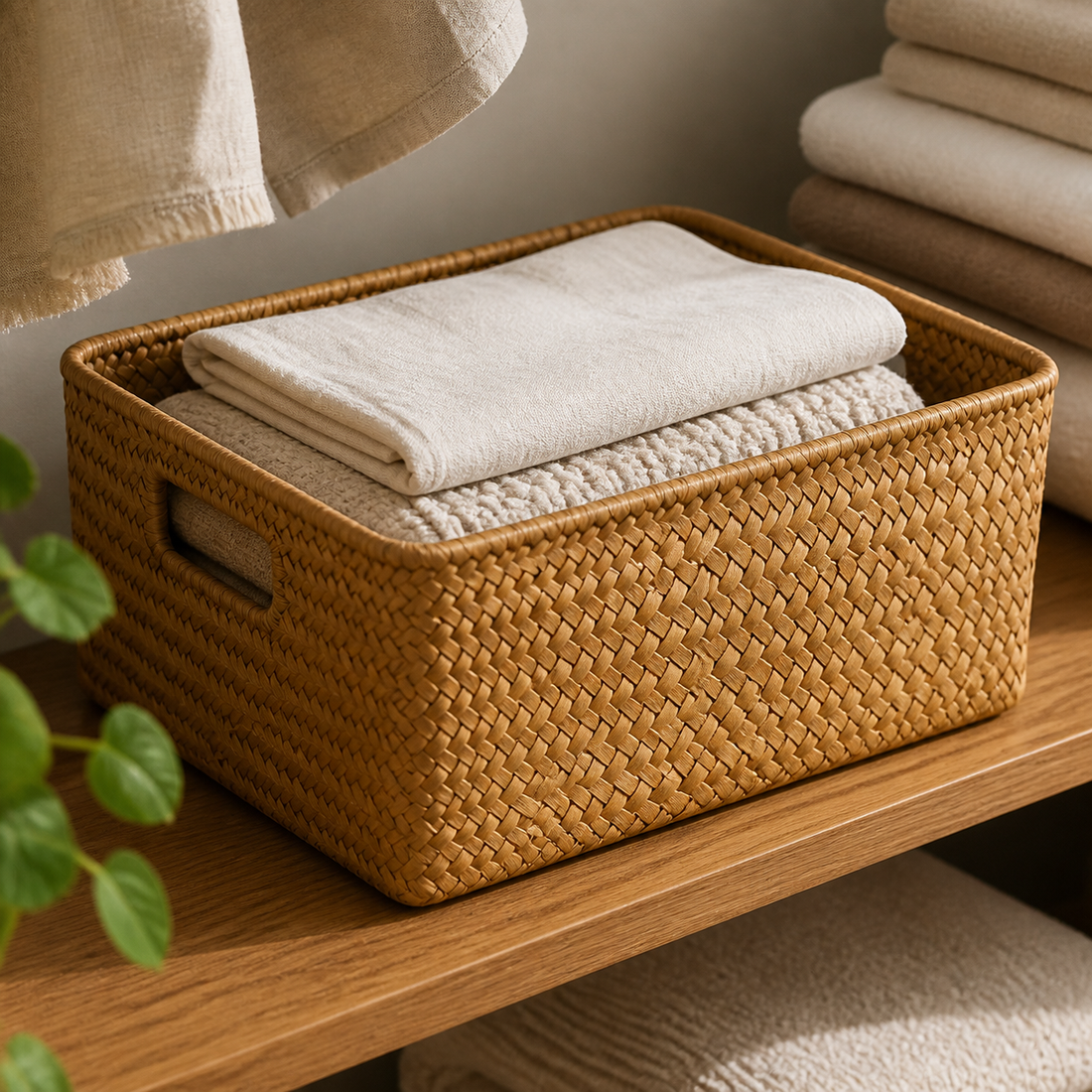 Woven Seagrass Storage Basket