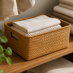 Cozy Haven Woven Seagrass Storage Basket organized storage view 5