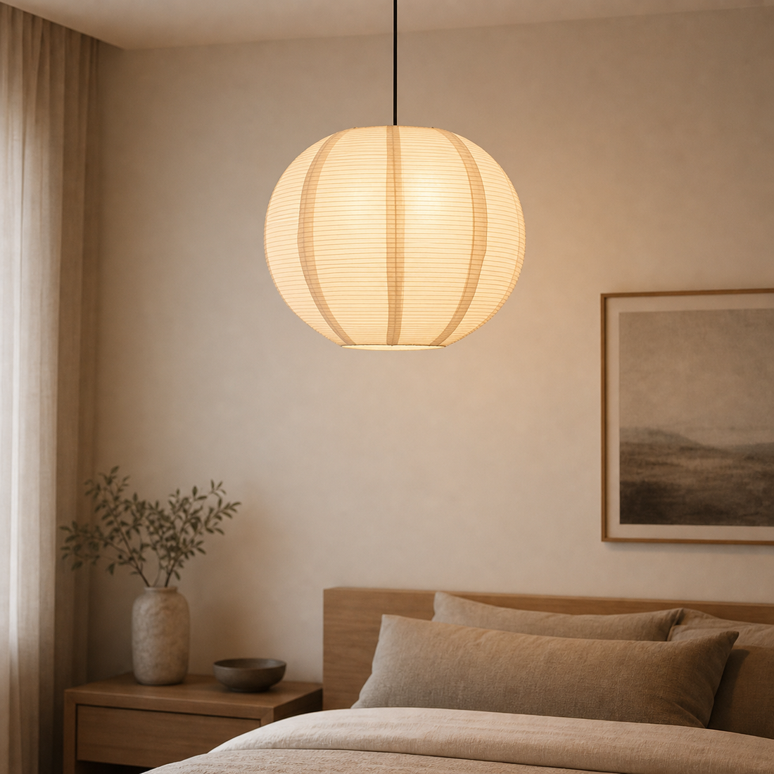 Rice Paper Lantern Ceiling Shade - 2 Piece Set