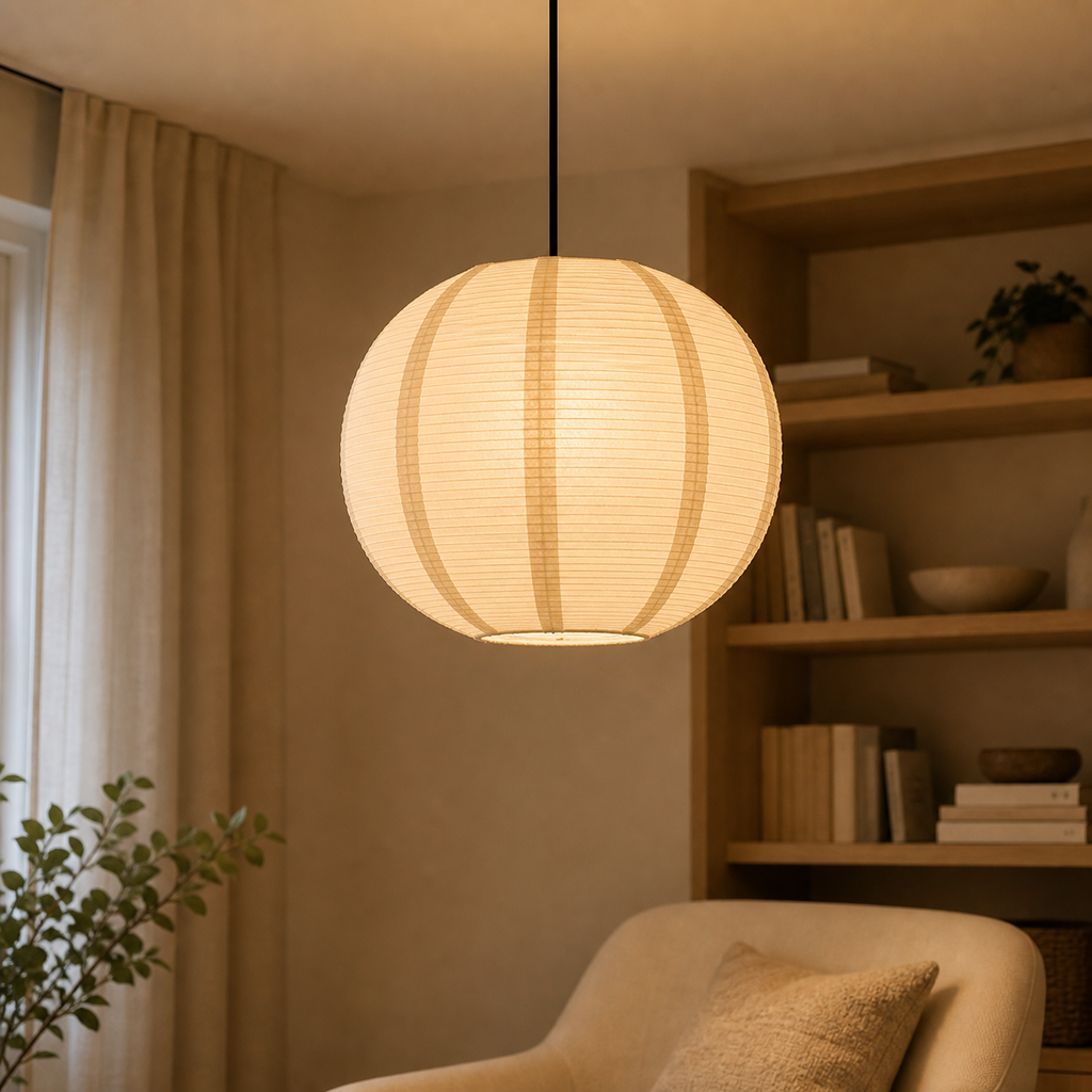 Cozy Haven Rice Paper Lantern Ceiling Shade