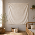 Cozy Haven Boho Mandala Tapestry Wall Hanging - Multi-Size - Buff / 150x150cm