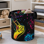 Cozy Haven Game Controller Print Canvas Storage Basket - product view 1