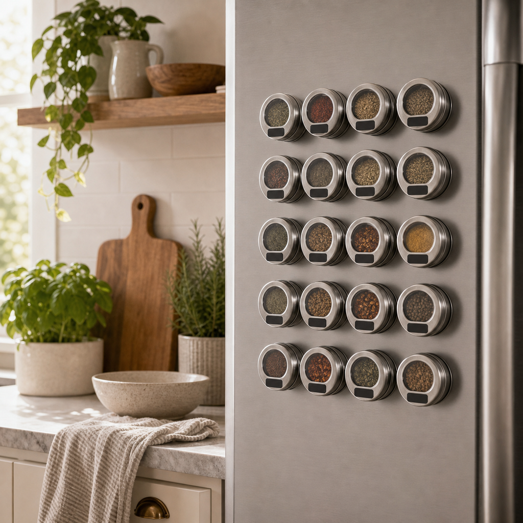 Cozy Haven Magnetic Spice Jar Set lifestyle image