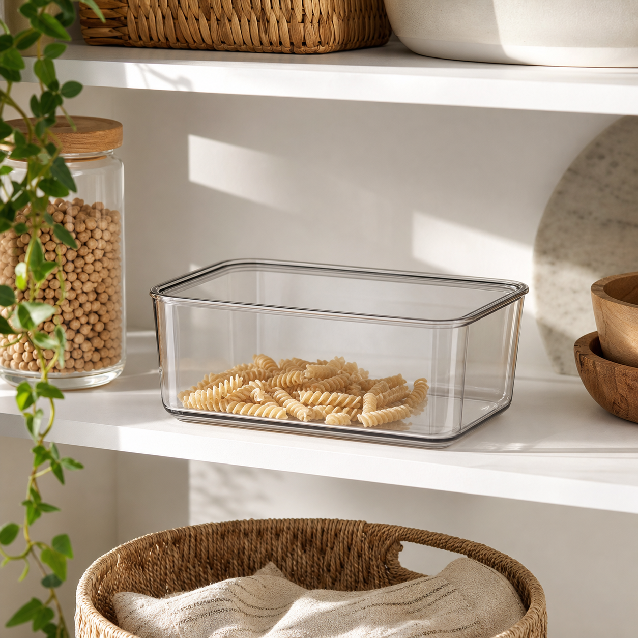 Cozy Haven Clear Pantry Bin - Transparent-1pcs - Cozy Haven product photo