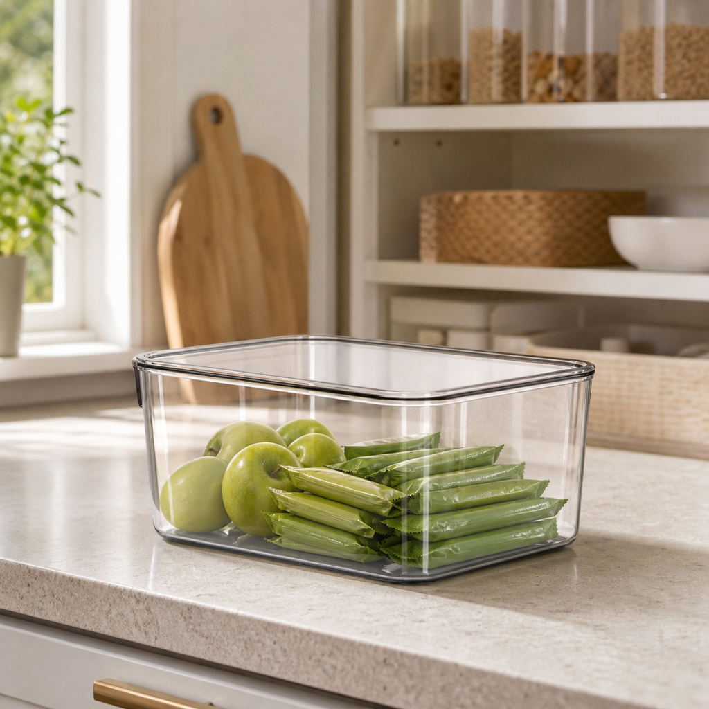 Cozy Haven Clear Pantry Bin - Transparent-1pcs - Cozy Haven product photo