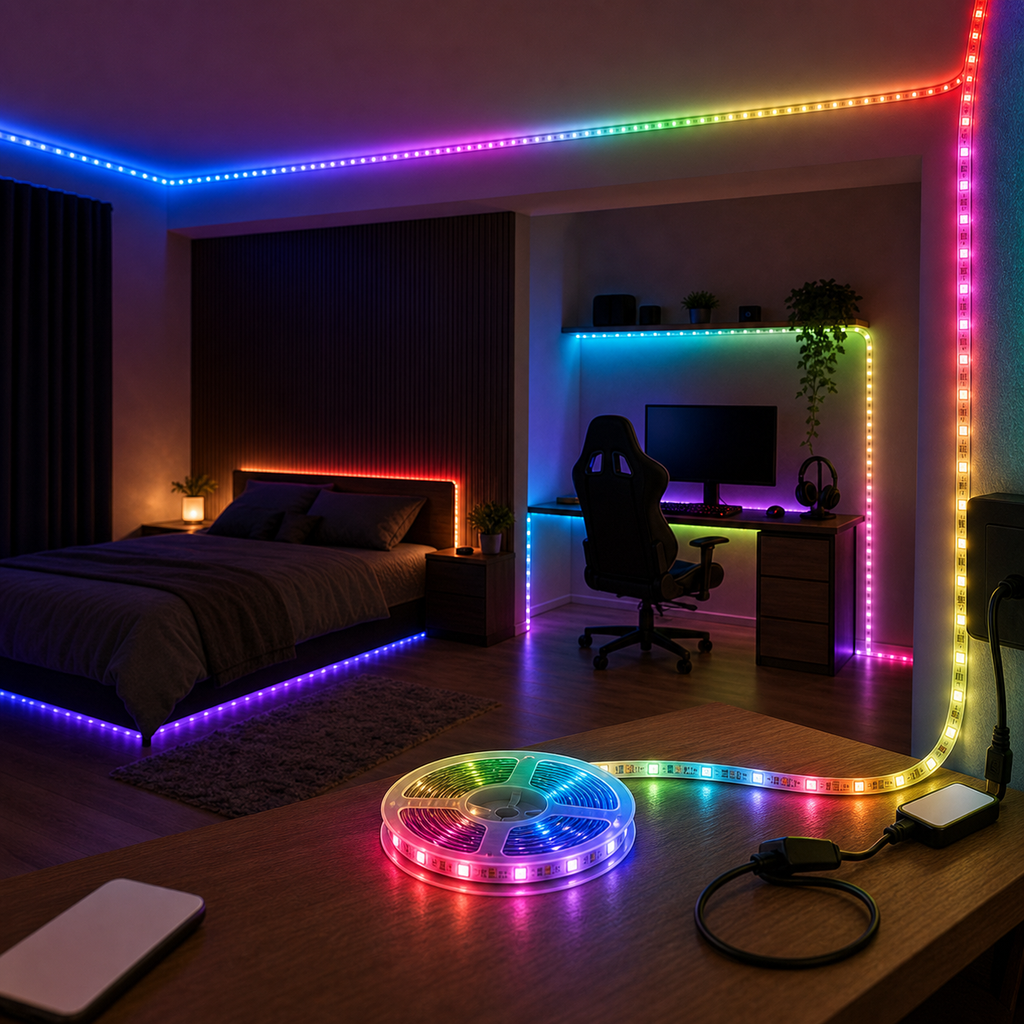 Cozy Haven RGB LED Strip Lights lifestyle image 22 for IR / 44-Key Remote / 15 m