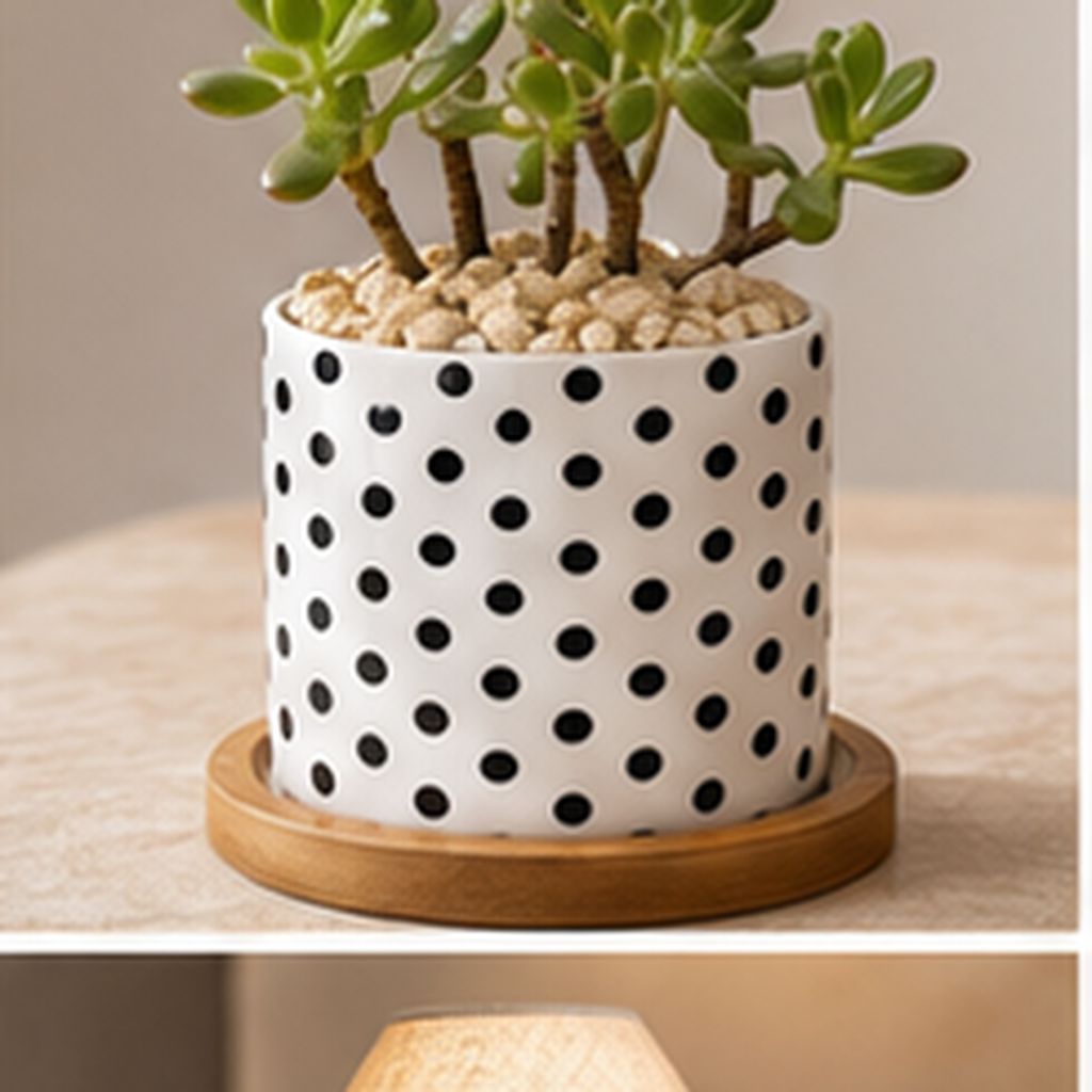 Cozy Haven Ceramic Succulent Planters Set - 6 Pack Modern Geometric Desktop Plant Pots - Kitchen - 4 - Cozy Haven product photo