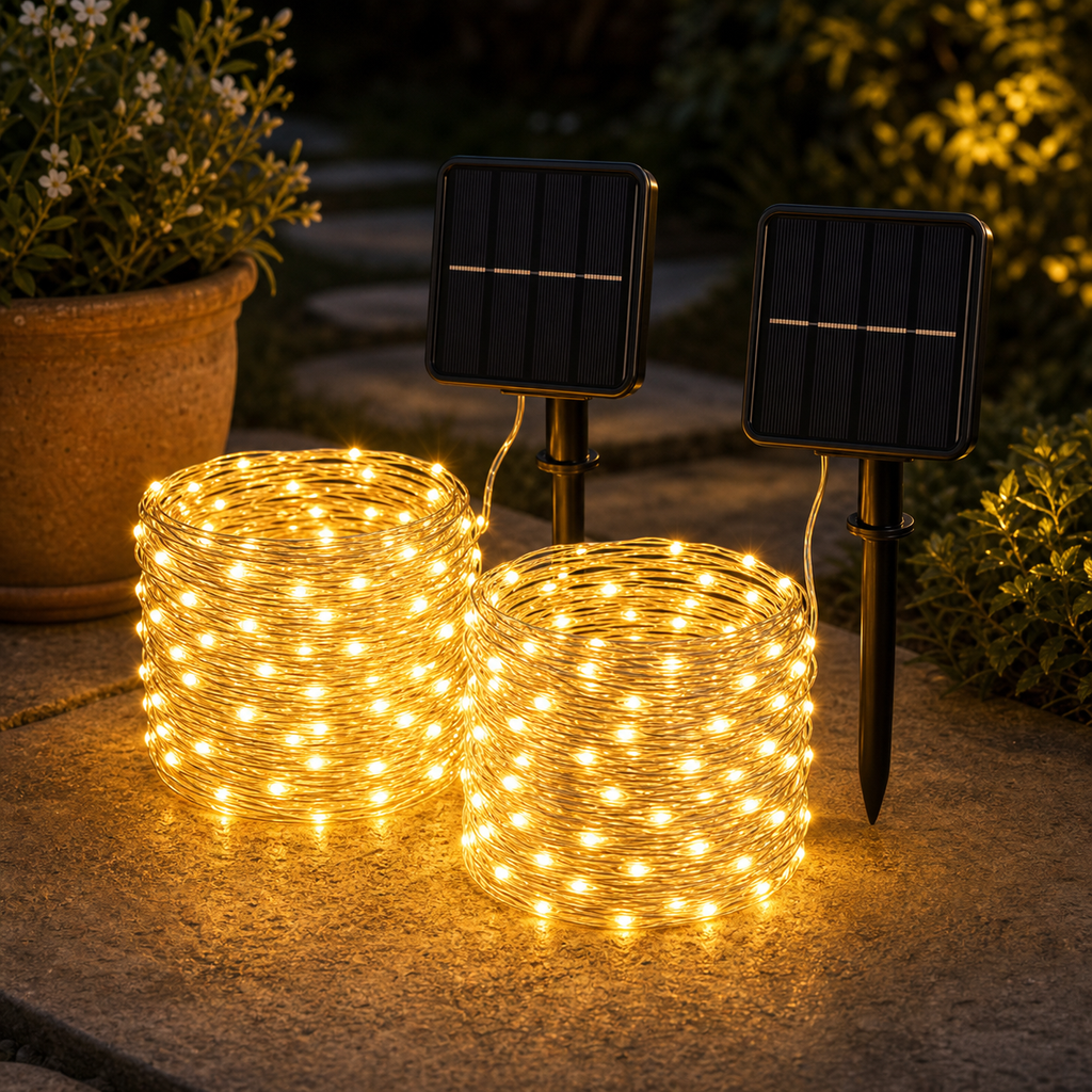 Cozy Haven Fairy Solar String Lights lifestyle image 9 for Warm White / 2 Pack