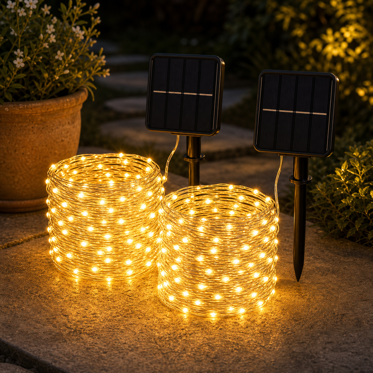 Cozy Haven Fairy Solar String Lights lifestyle image 9 for Warm White / 2 Pack