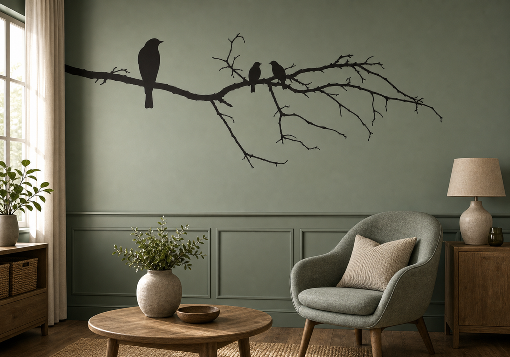 Cozy Haven Removable Wall Decal Stickers Set - Large Tree Branch with Birds Nature Scene 60x40 inch - Living Room Bedroom - Default - Cozy Haven product photo