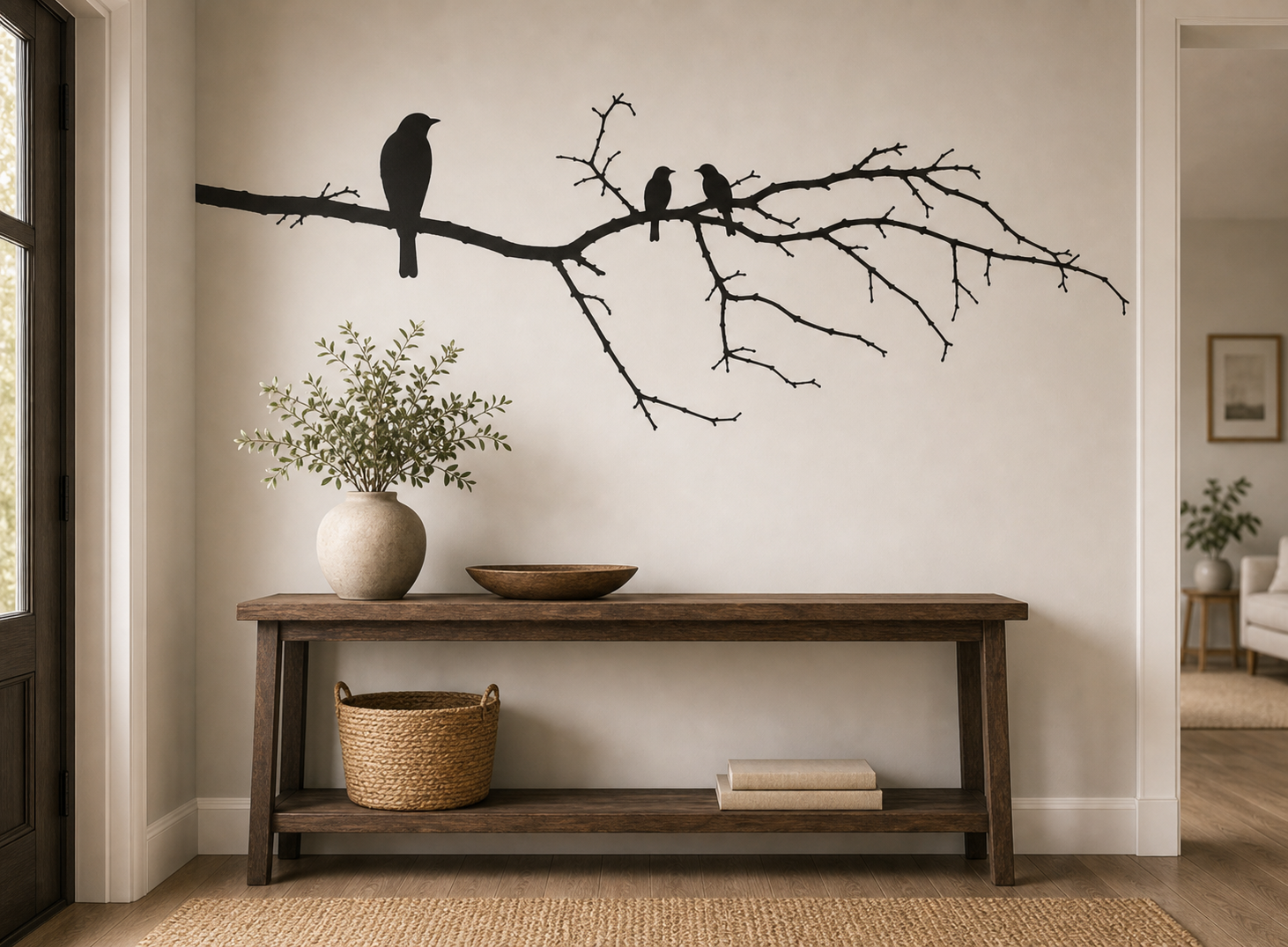 Cozy Haven Removable Wall Decal Stickers Set - Large Tree Branch with Birds Nature Scene 60x40 inch - Living Room Bedroom - Default - Cozy Haven product photo