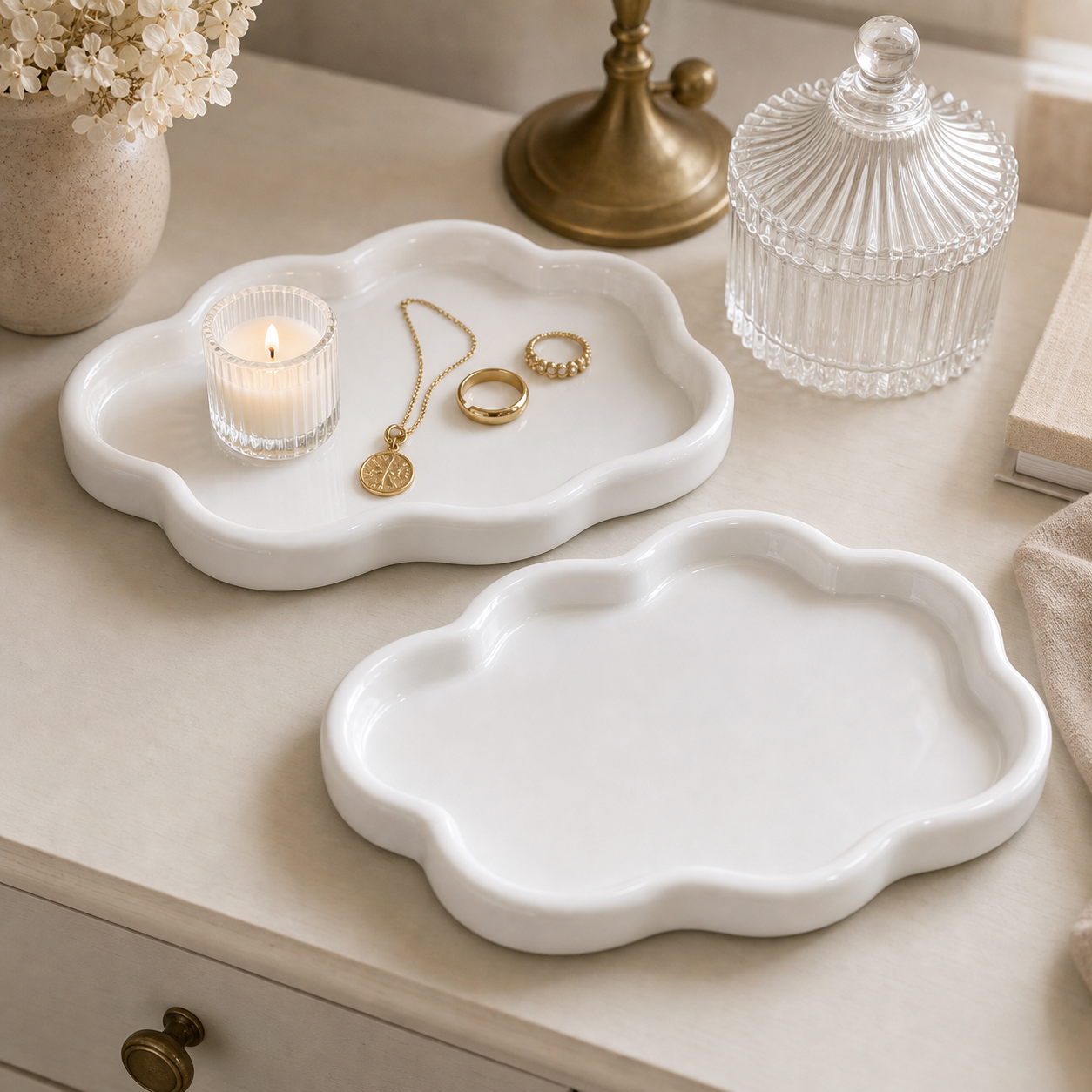 Cozy Haven Cloud Decorative Tray Set lifestyle image 9