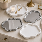 Cozy Haven Cloud Decorative Tray Collection - 4pcs Mixed Color styled vanity and decor tray view 7