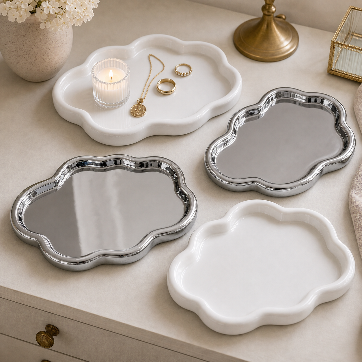 Cozy Haven Cloud Decorative Tray Set lifestyle image 10