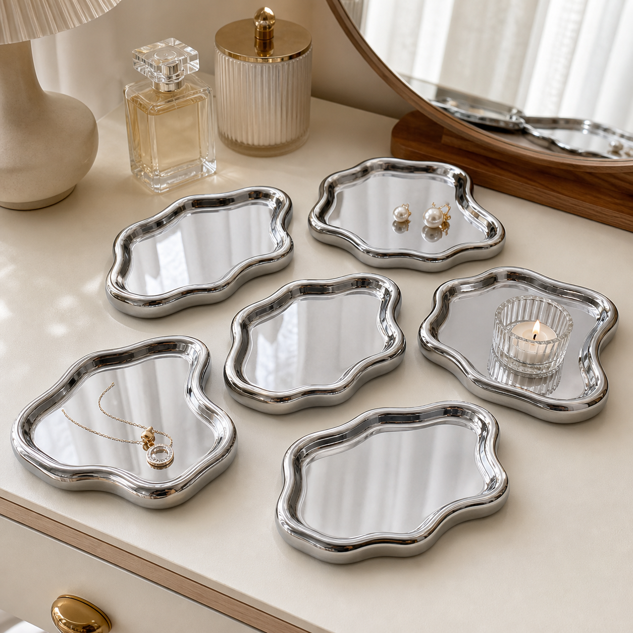 Cozy Haven Cloud Decorative Tray Set lifestyle image 13