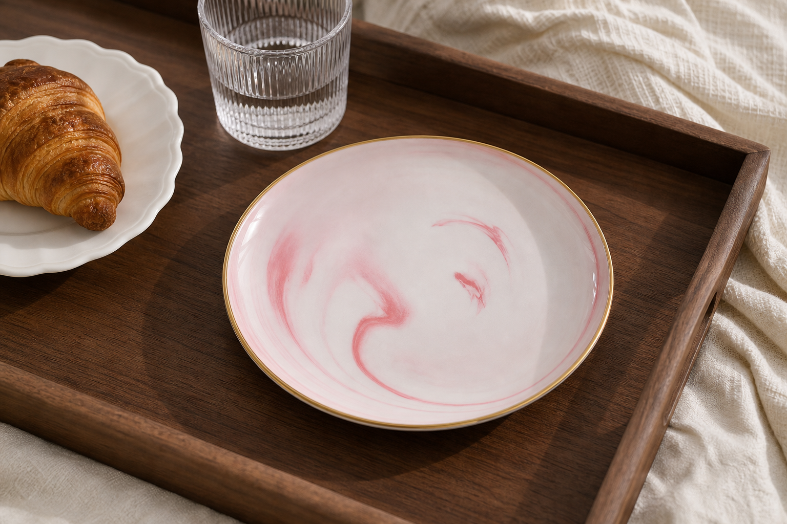 Cozy Haven Pink Marble Dinnerware Collection lifestyle image 12